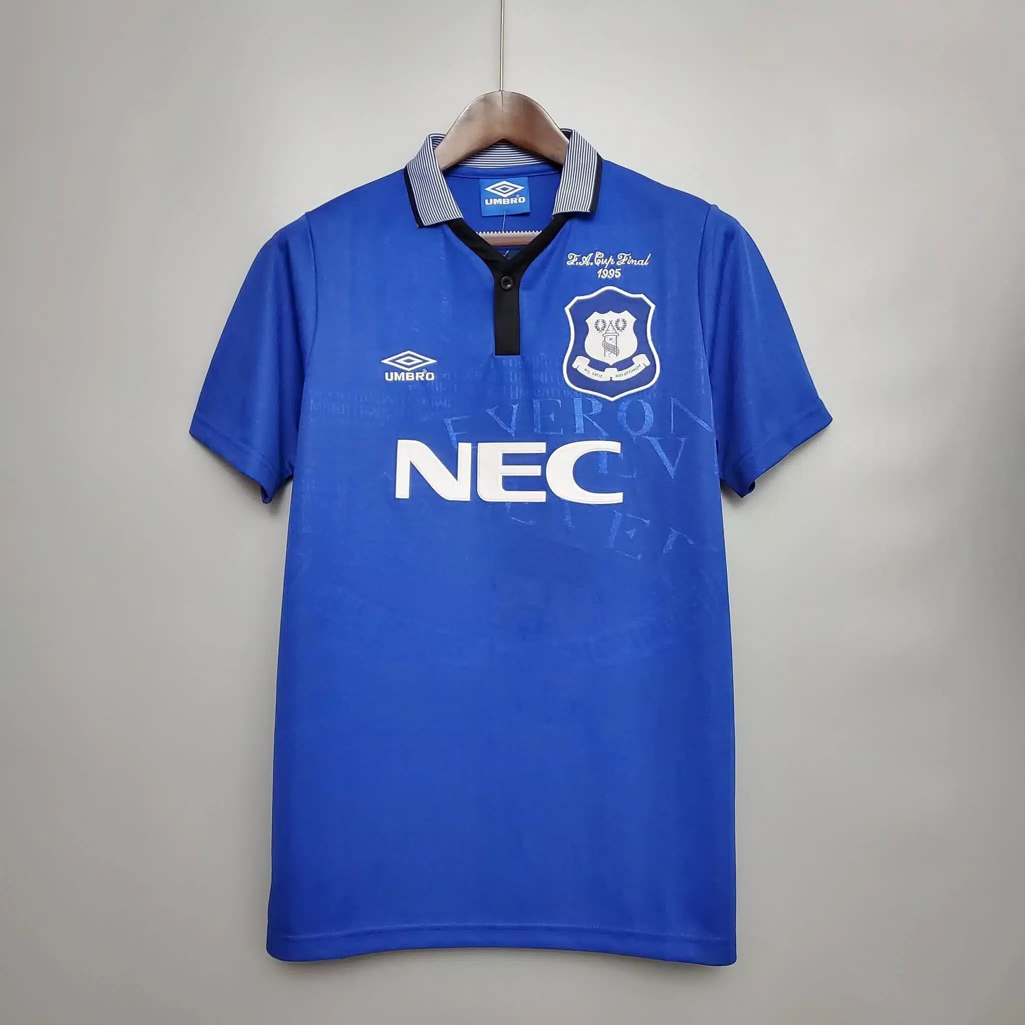ウェア Everton 1995 FA Cup model Soccer Uniform Score Draw Everton 1995 Cup Final Umbro Retro Football Shirt