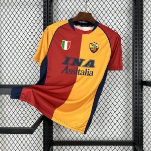 AS Roma 2001/2002 Champions League home kit retro football shirt
