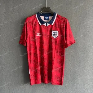 England 1994 Away Red Kit