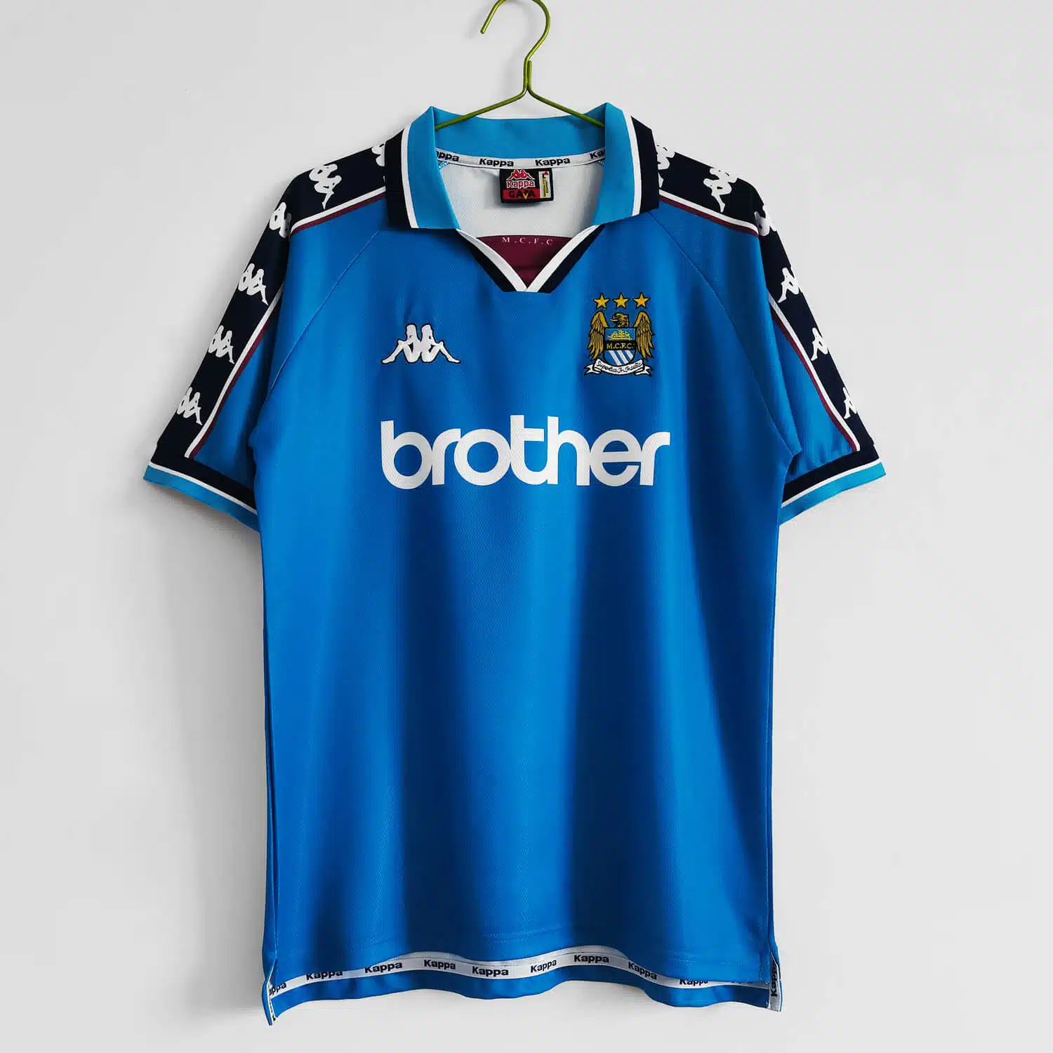ウェア 1997-1999 Manchester City kappa brother MANCHESTER CITY 1997/1999 HOME FOOTBALL LONG SLEEVE KAPPA VINTAGE