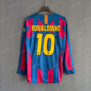 FC Barcelona 2005/2006 Champions League final kit long sleeves retro football shirt