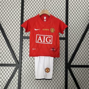 Manchester United 2007/2008 Champions League Final Kit - KIDS