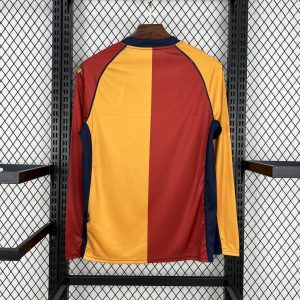 AS Roma 2001/2002 Champions League home kit long sleeve retro football shirt