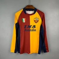 AS Roma 2001/2002 Champions League Home Kit - Long Sleeve