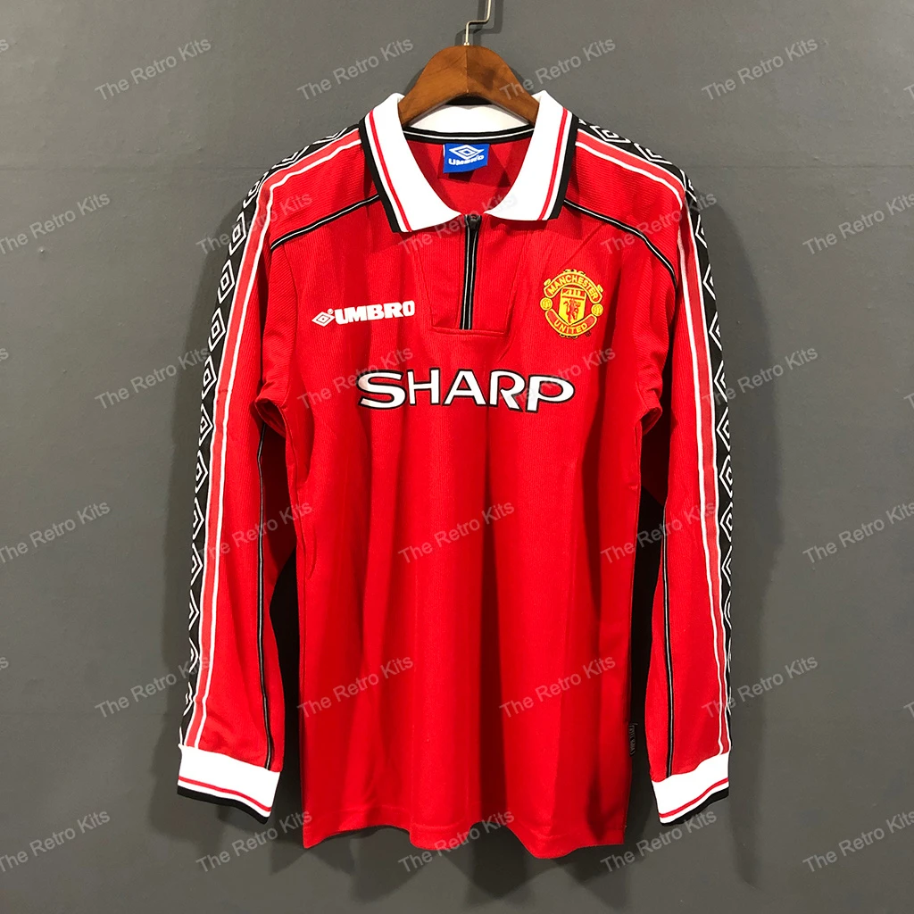 Manchester United 1998/2000 Home Kit - Long Sleeve | Retro
