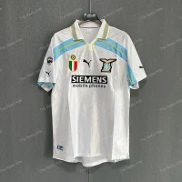 SS Lazio 2000/2001 Centenary Home Kit - Short Sleeve